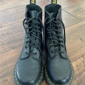 Dr. Martens Black Leather Lace-Up Boots